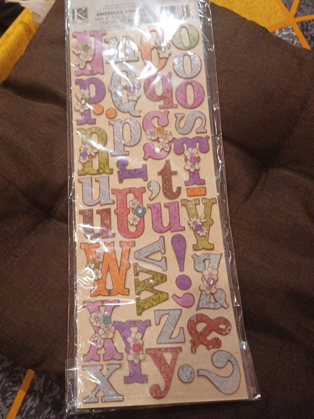 American Crafts Jubilee Alpha Stickers - New!