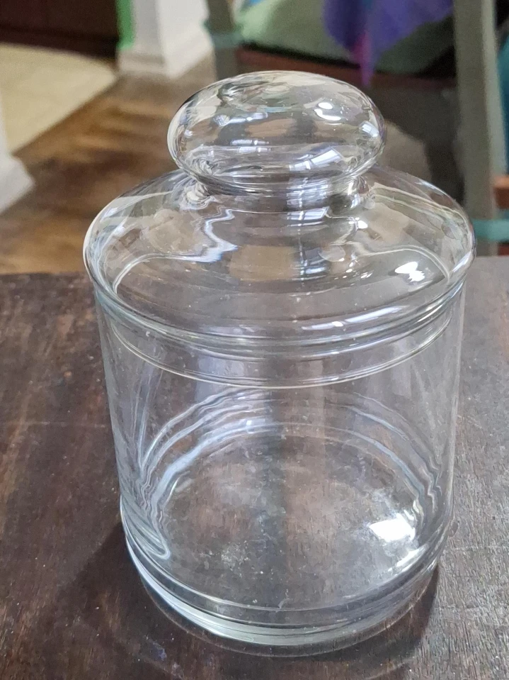 Clear Glass Canister with Lid