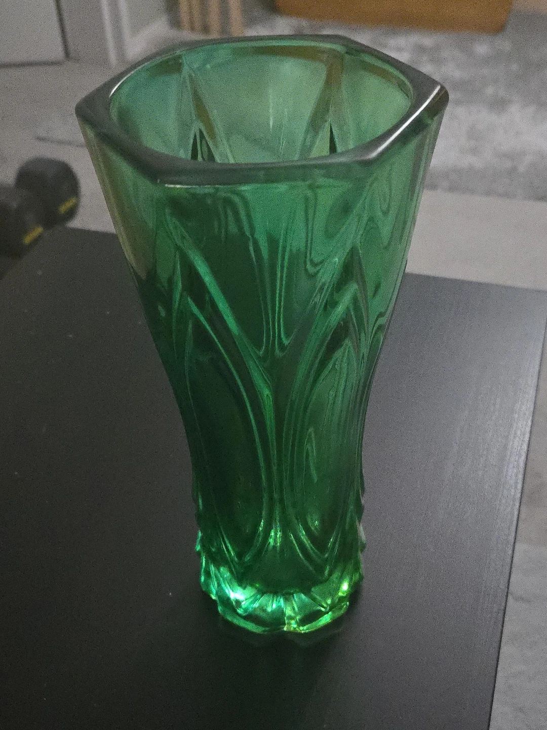 Green Glass Vase
