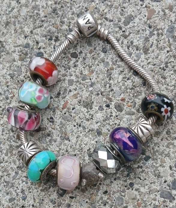 Pandora Charm Bracelet with Various Charms