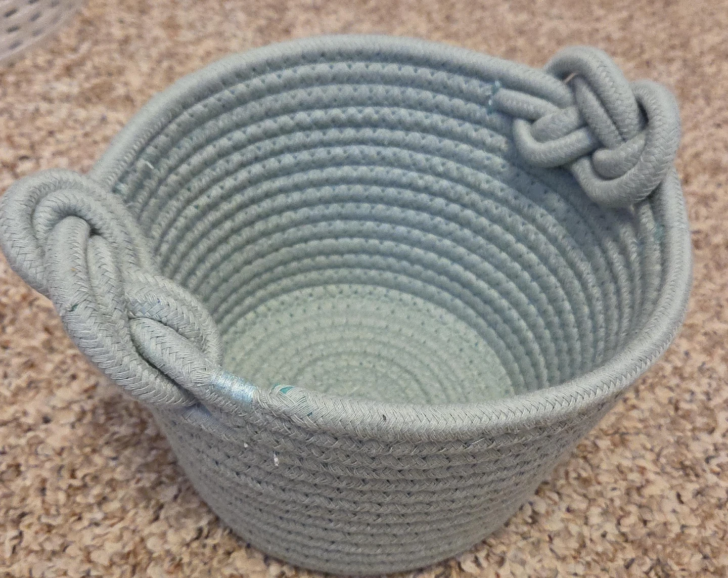 Blue Woven Rope Basket