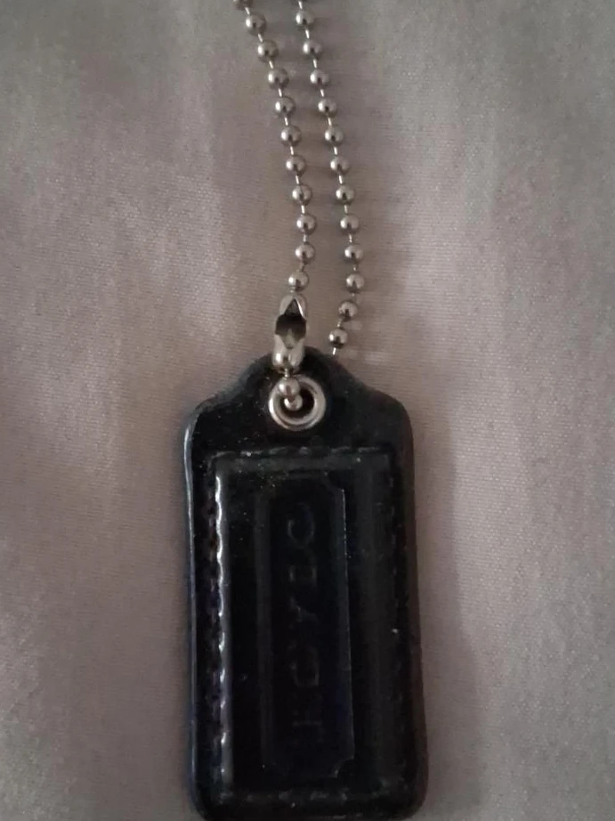Coach Black Leather Handbag Tag