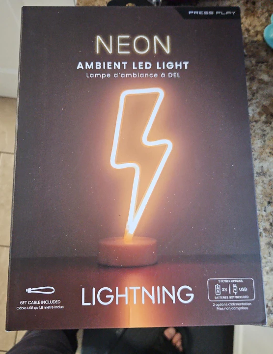 Press Play Neon Lightning Ambient LED Light