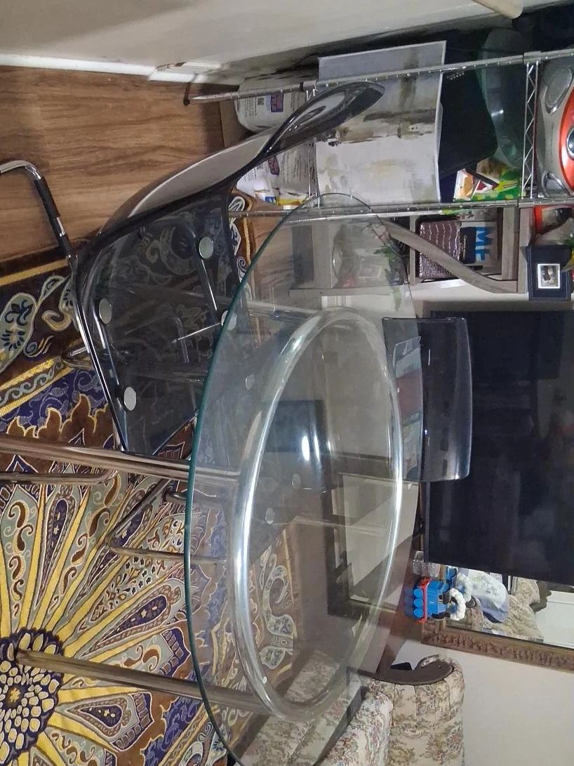 Glass and Chrome Coffee Table