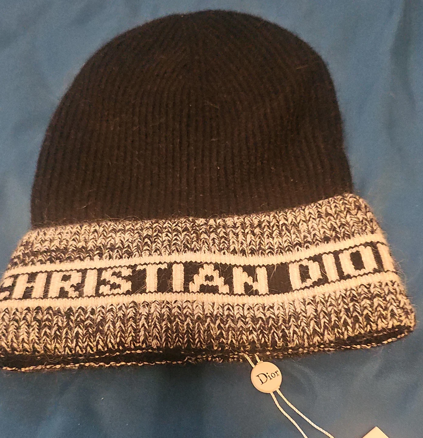 Christian Dior Black Wool Beanie Hat