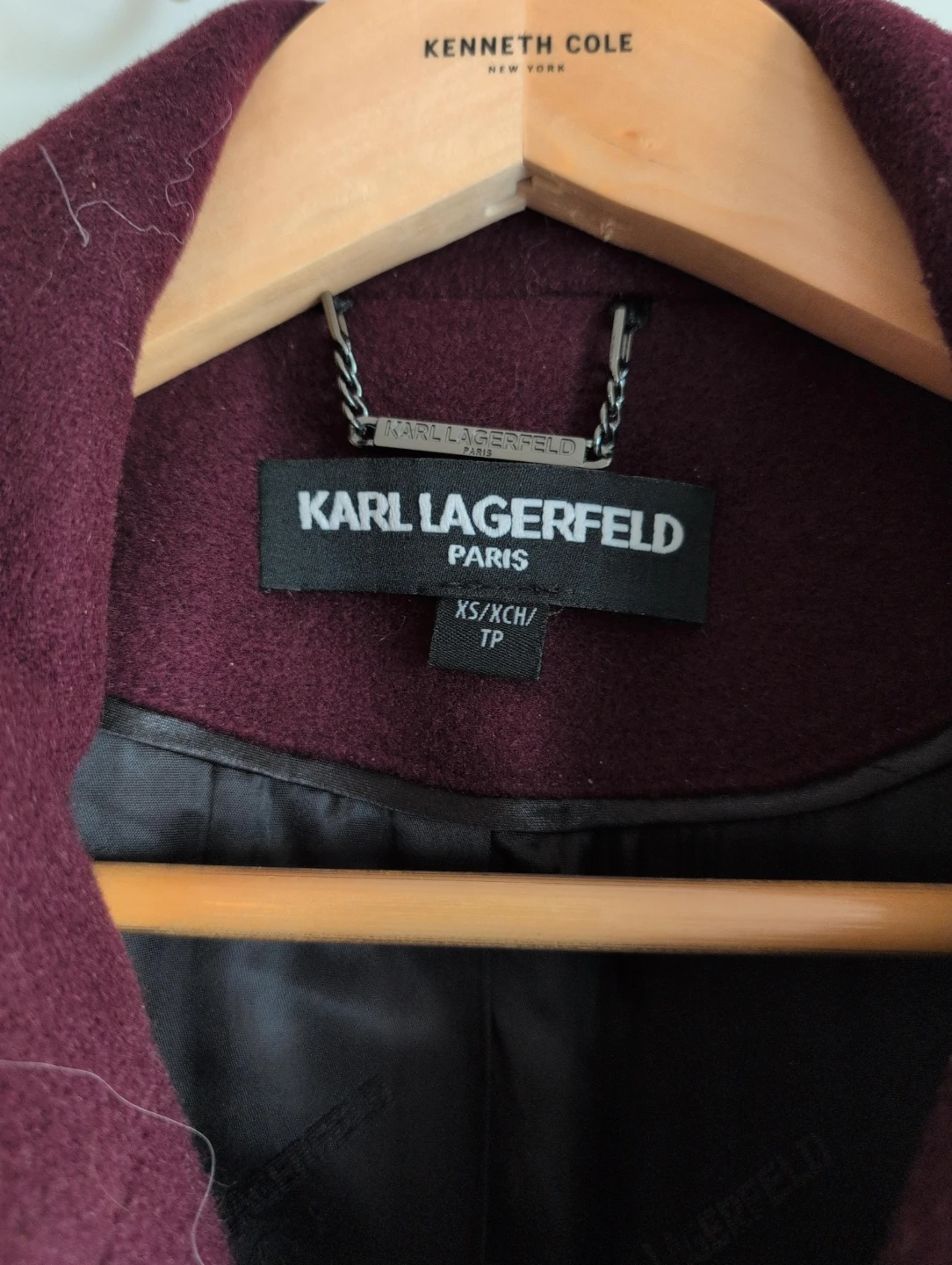 🥕Karl Lagerfeld Plum Wool Blend Coat XS/TP