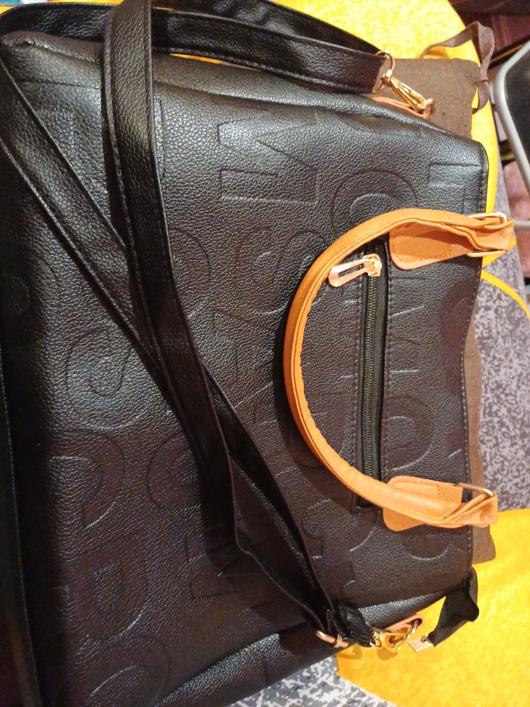Black Tote Bag with Shoulder Strap