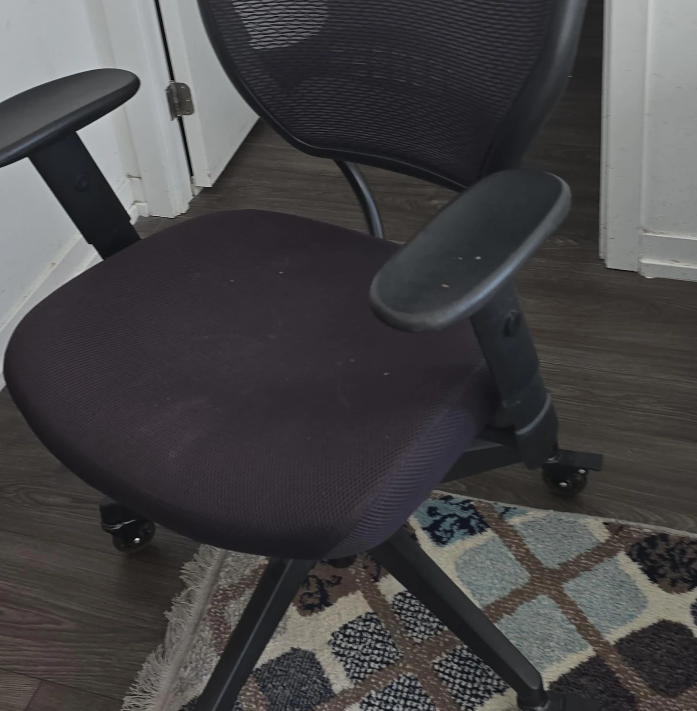 Black Office Chair with Mesh Back