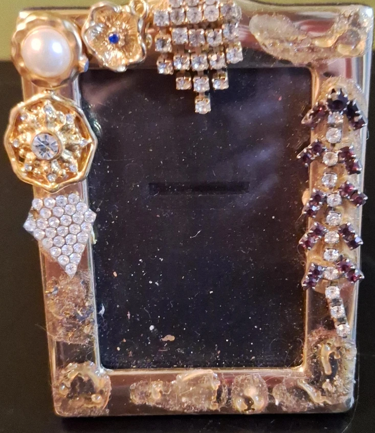Ornate Rhinestone Embellished Photo Frame