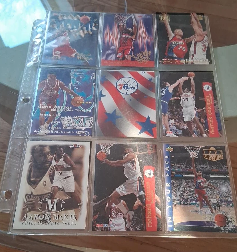 Collection of Philadelphia 76ers Basketball Cards