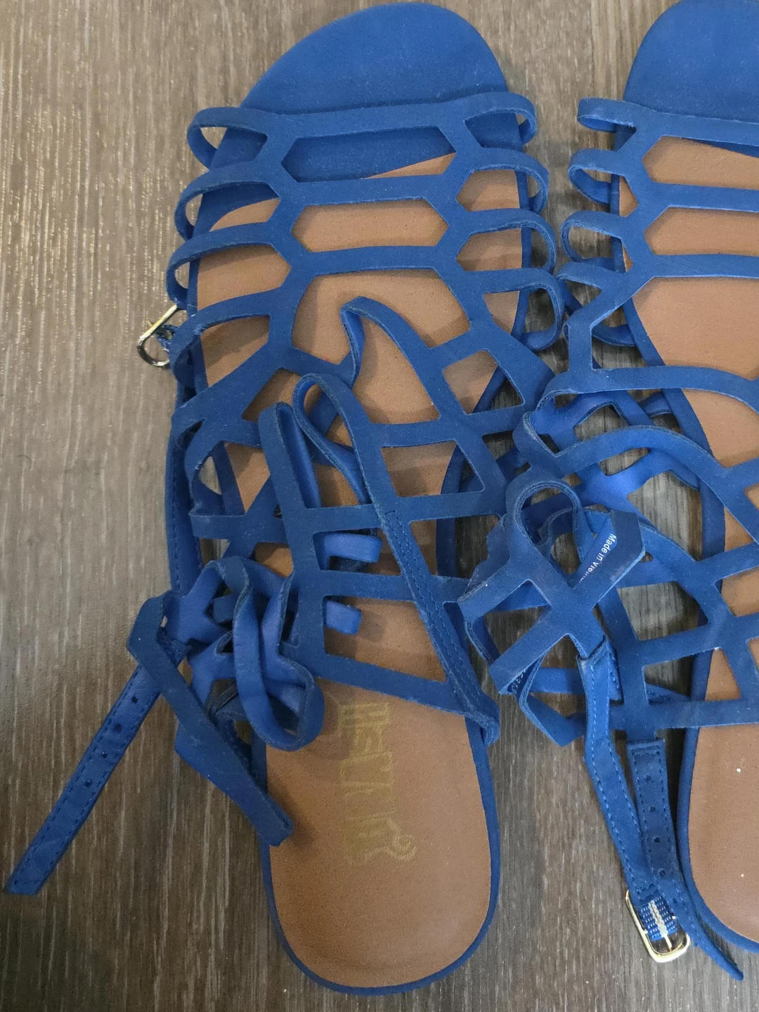 Blue Gladiator Sandals