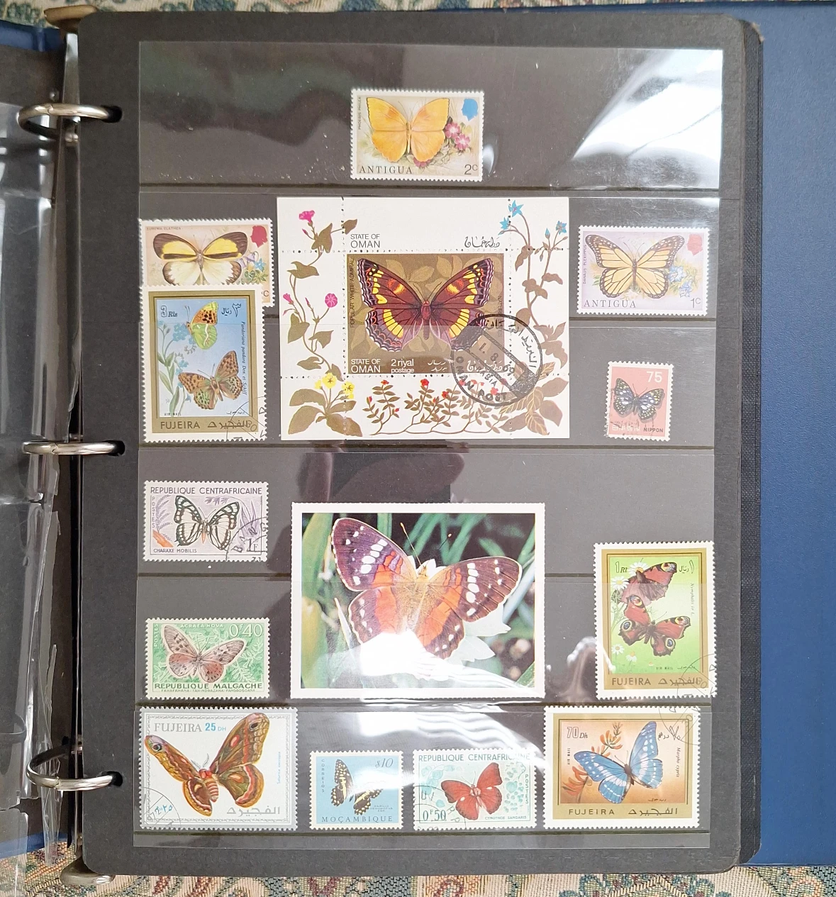 Butterfly Stamps Collection - Antigua, Oman, Fujaira, and more