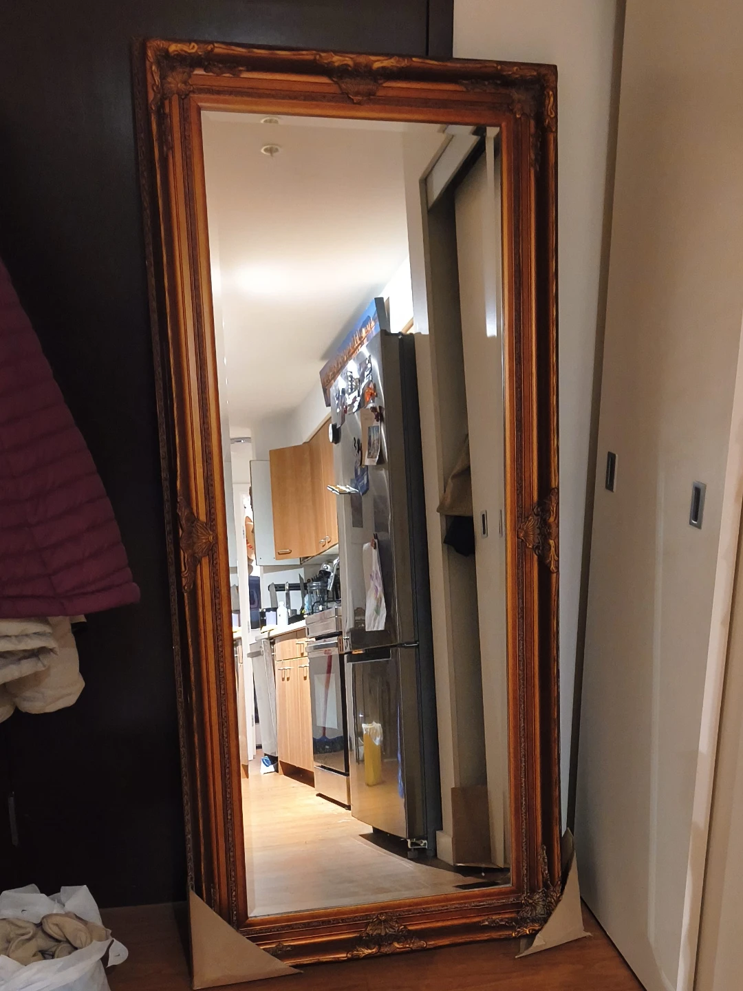 Ornate Gold Framed Full Length Mirror