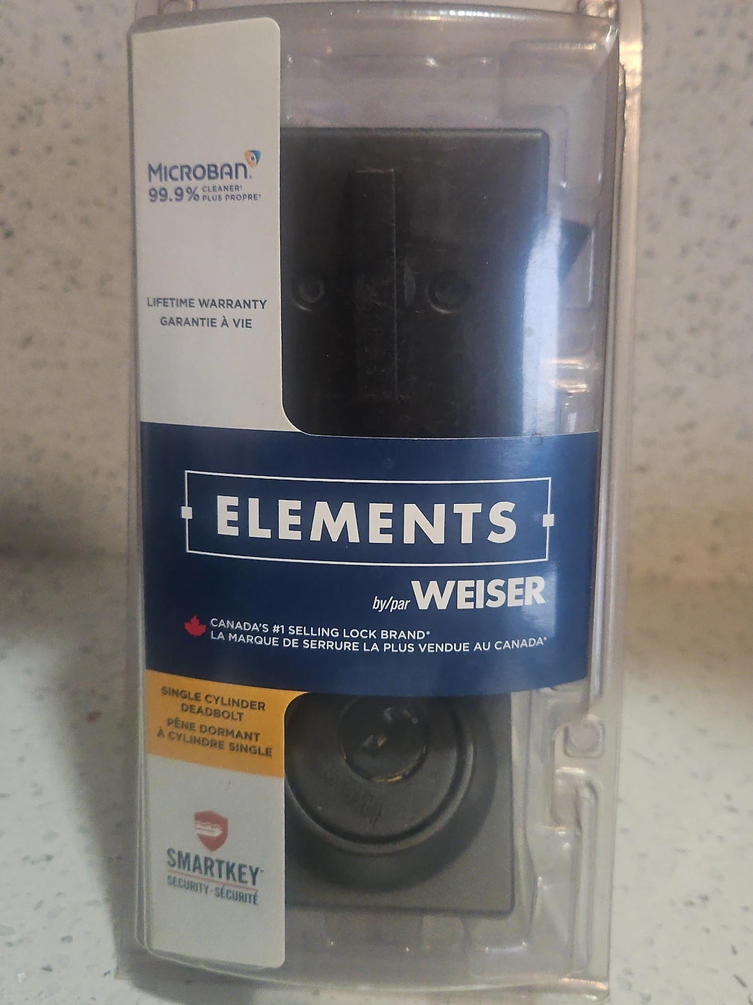 Weiser Elements Single Cylinder Deadbolt Lock
