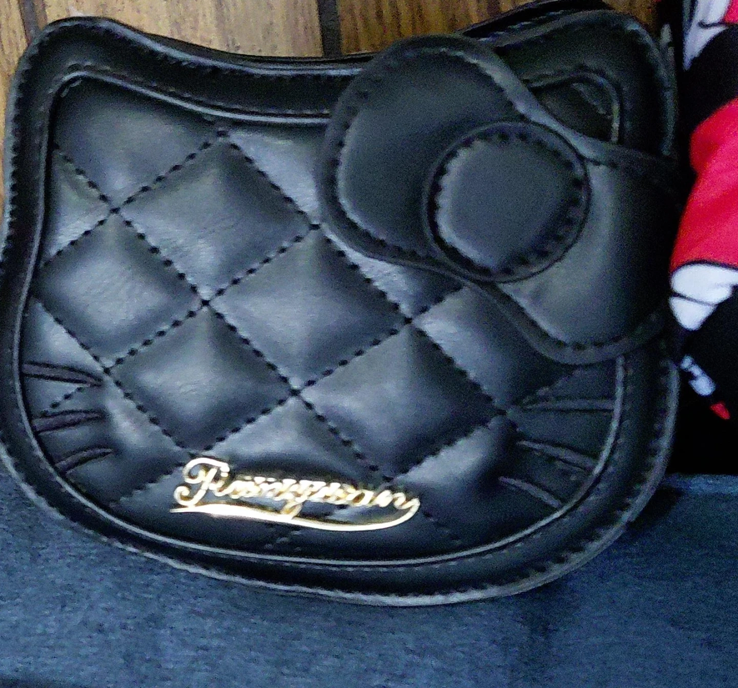 Black Quilted Hello Kitty Coin Purse