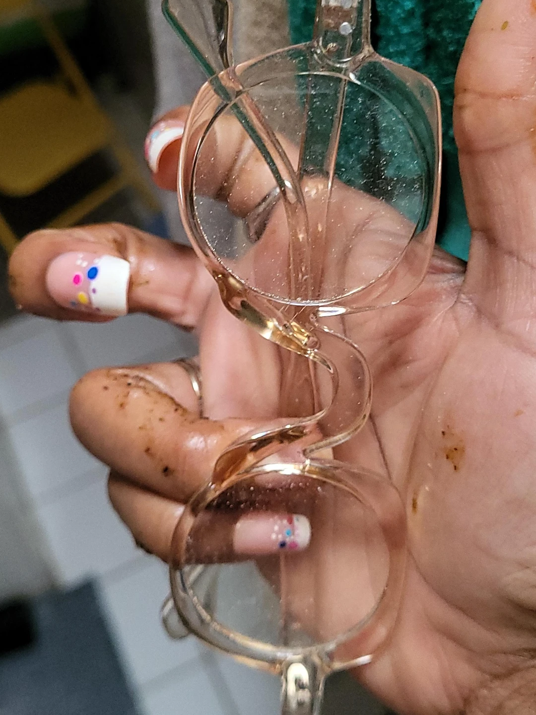 Rose Gold Tone Round Eyeglasses Frames