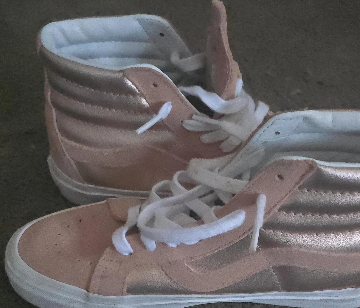 Vans SK8-Hi Rose Gold Metallic Sneakers