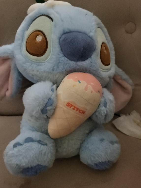 Disney Stitch Plush with Ice Cream Cone