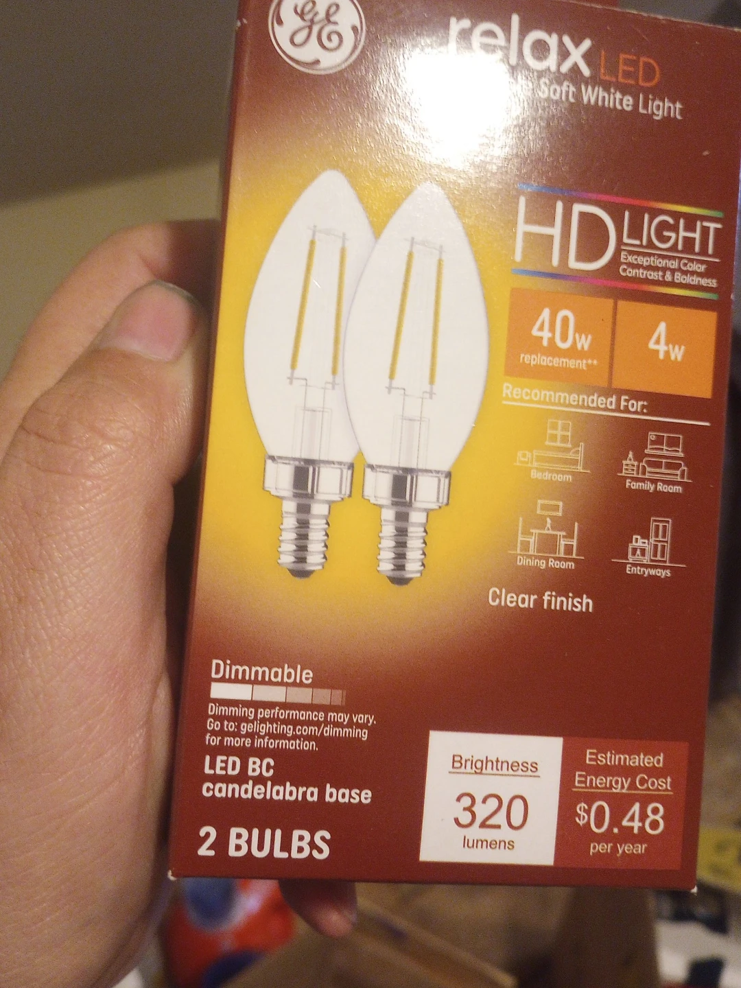 GE relax LED Soft White Light Bulbs - 2 Count