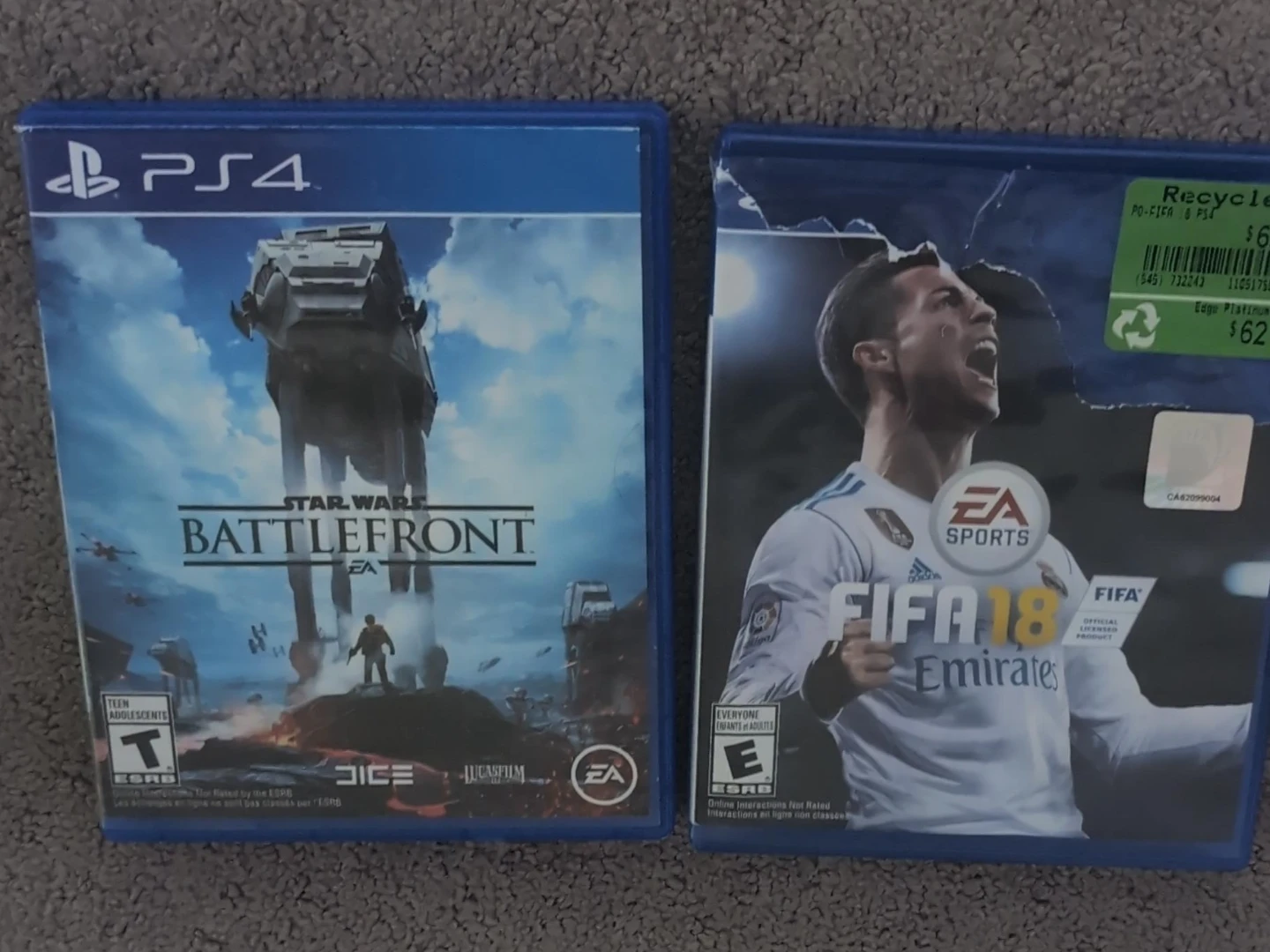 PS4 Star Wars Battlefront and FIFA 18 Video Games
