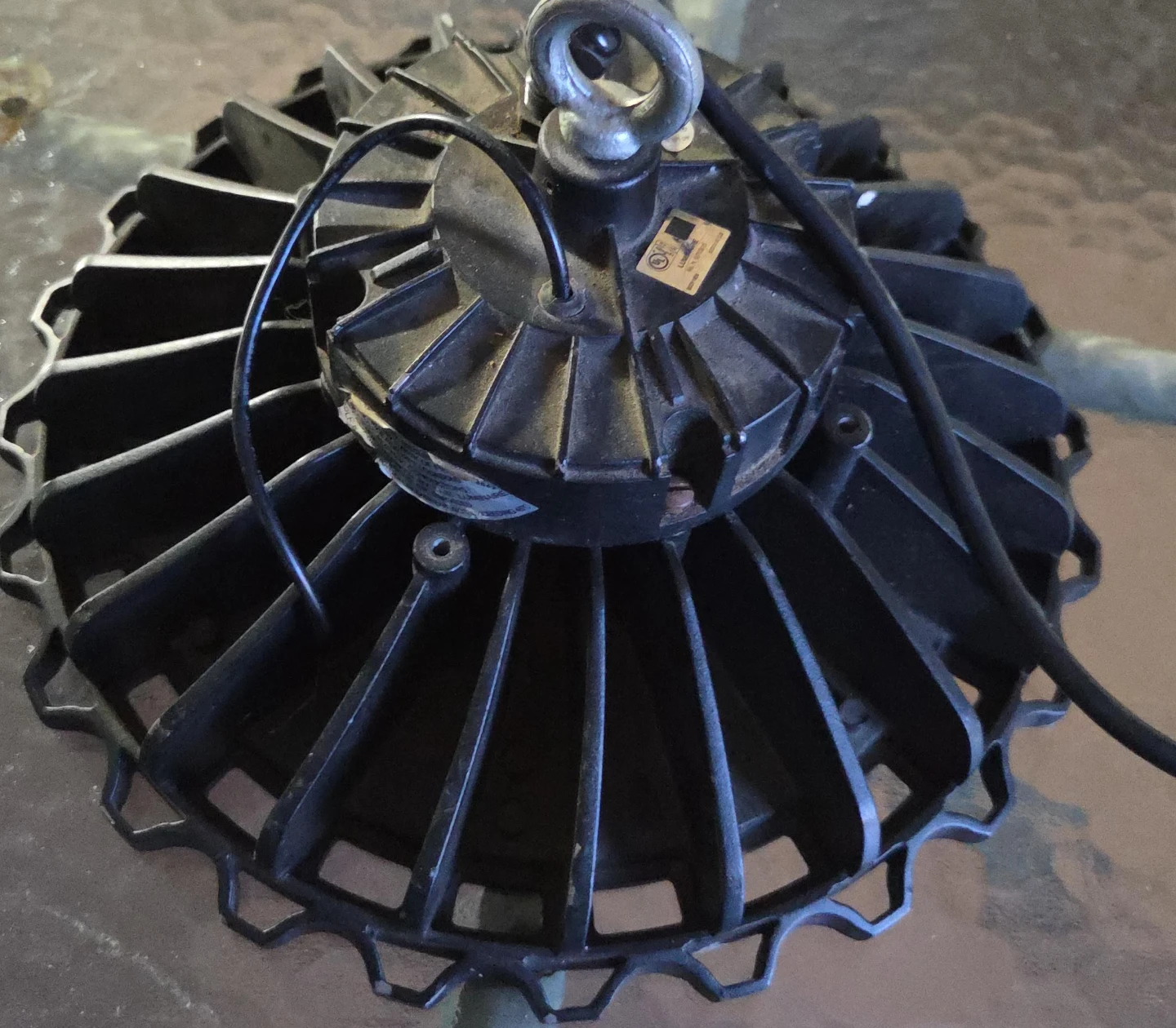 Black Industrial High Bay LED Light Fixture