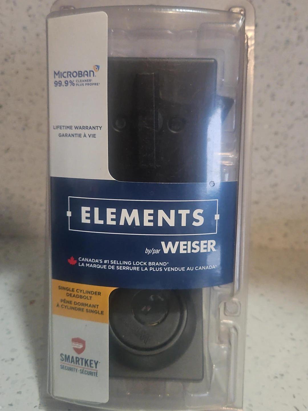 Weiser Elements Single Cylinder Deadbolt Lock