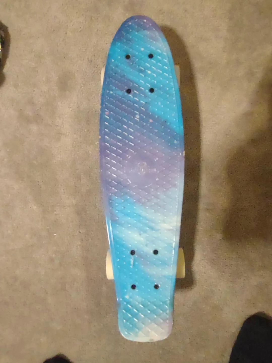 Penny Board Skateboard Blue/Purple Swirl