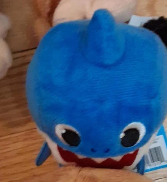 Blue Plush Shark Toy dead battery