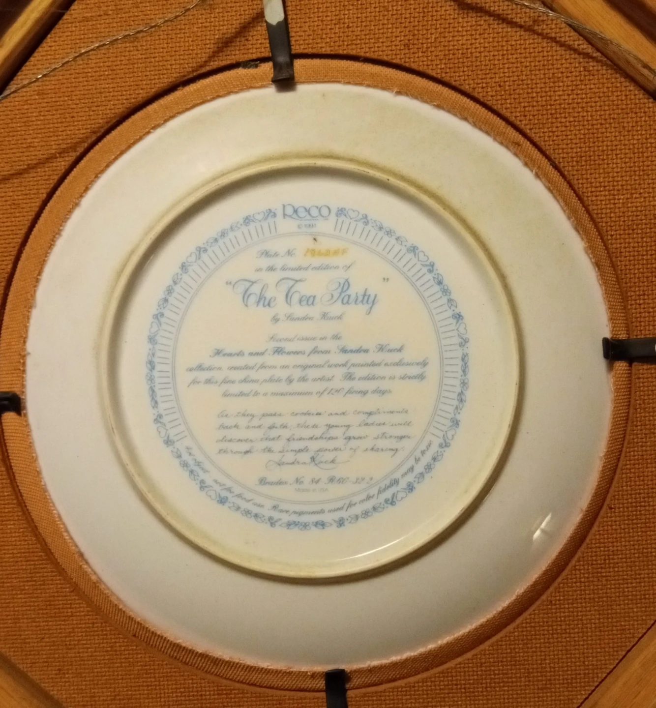 Roco "The Tea Party" Decorative Plate by Sandra Kuck
