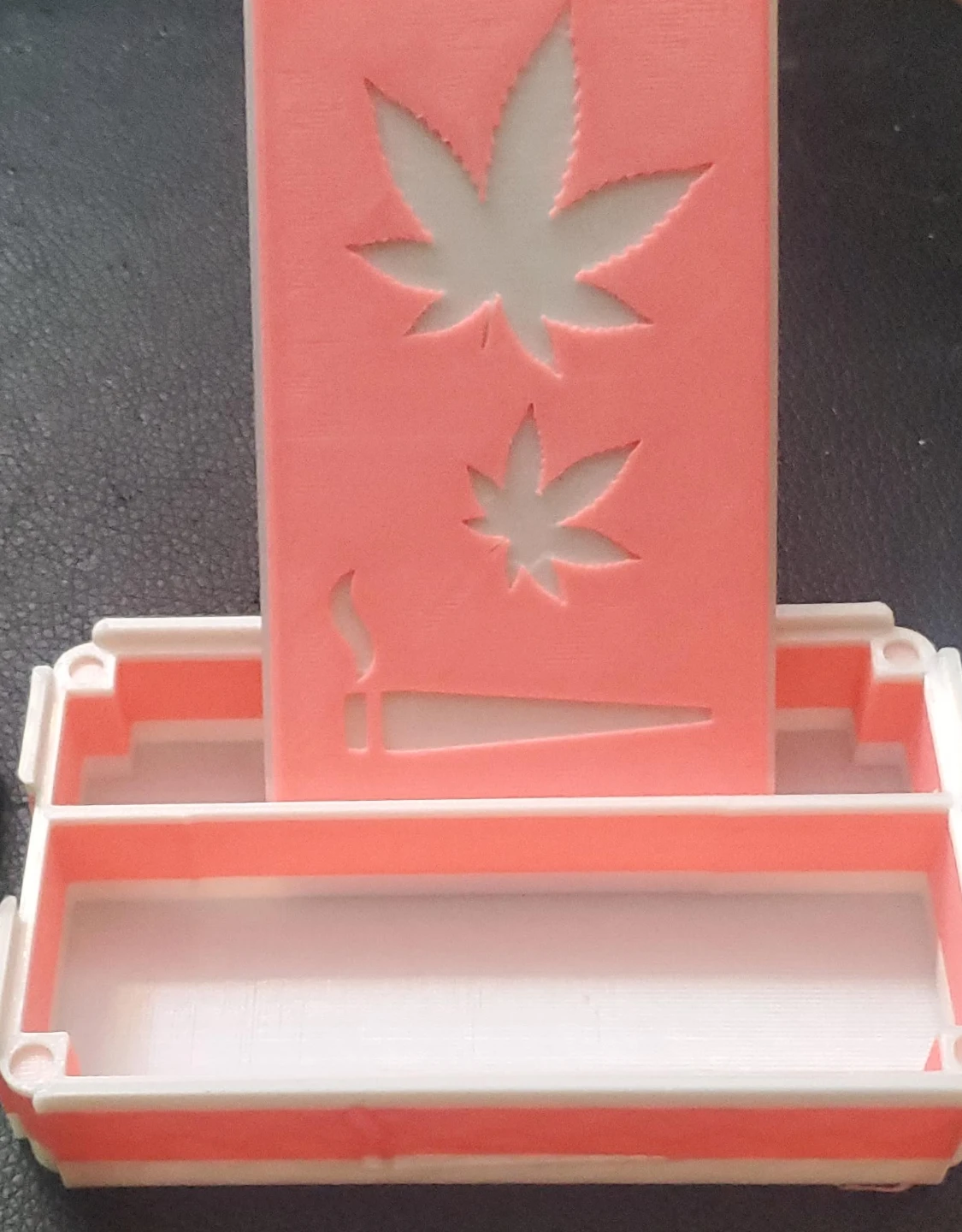 Rolling Box with Marijuana Leaf Cutout
