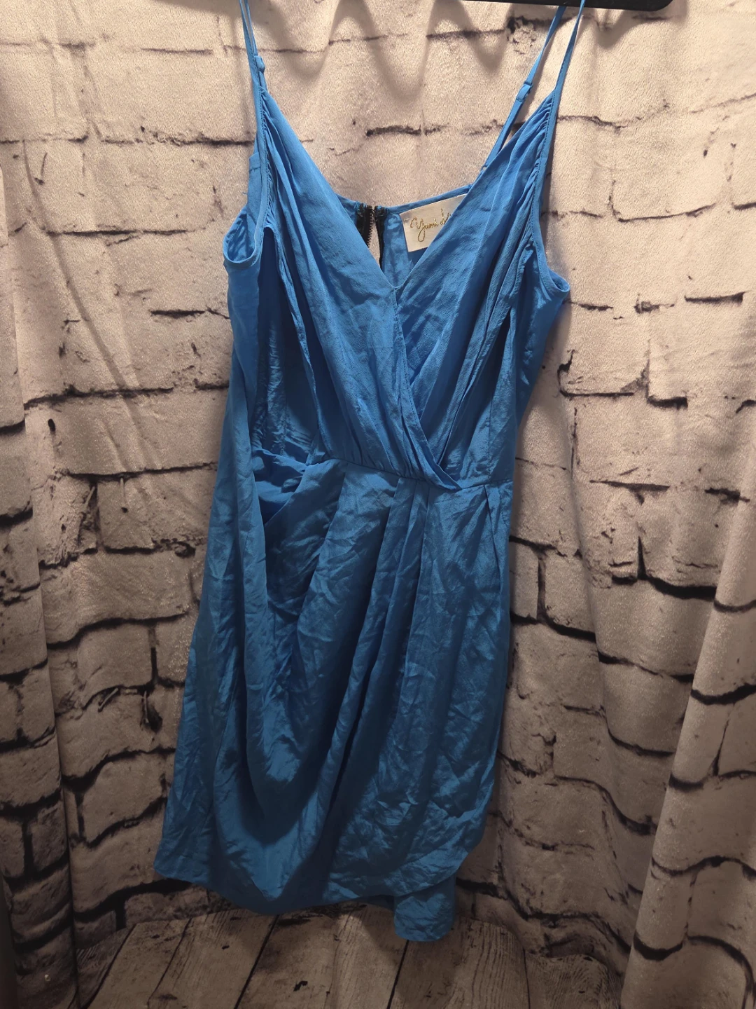 Yumi Kim Blue Spaghetti Strap Wrap Dress