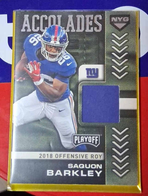2018 Saquon Barkley "Accolades" Playoff Offensive ROY Card