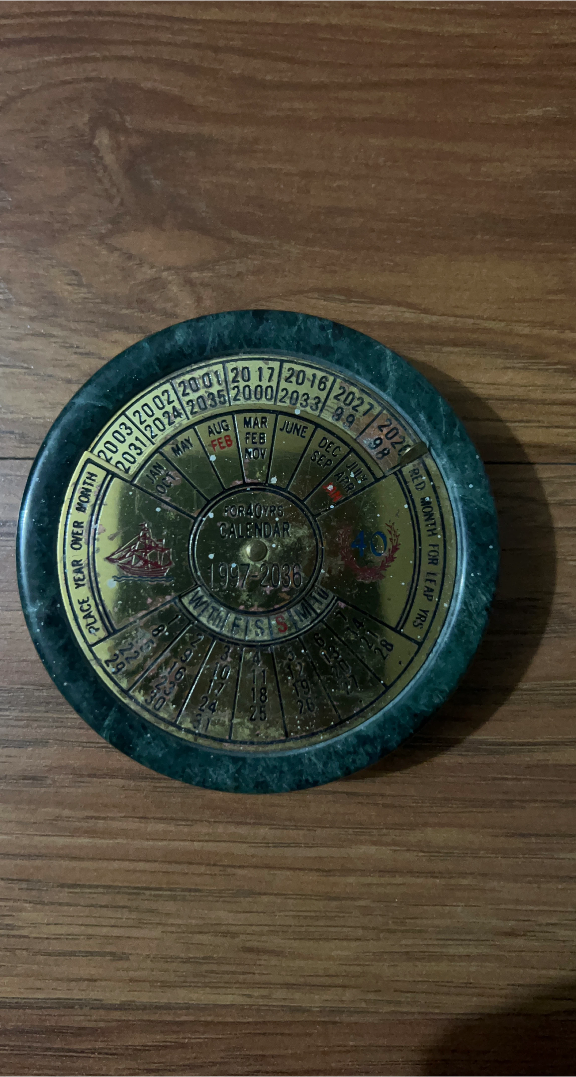 Perpetual Calendar 1997-2036