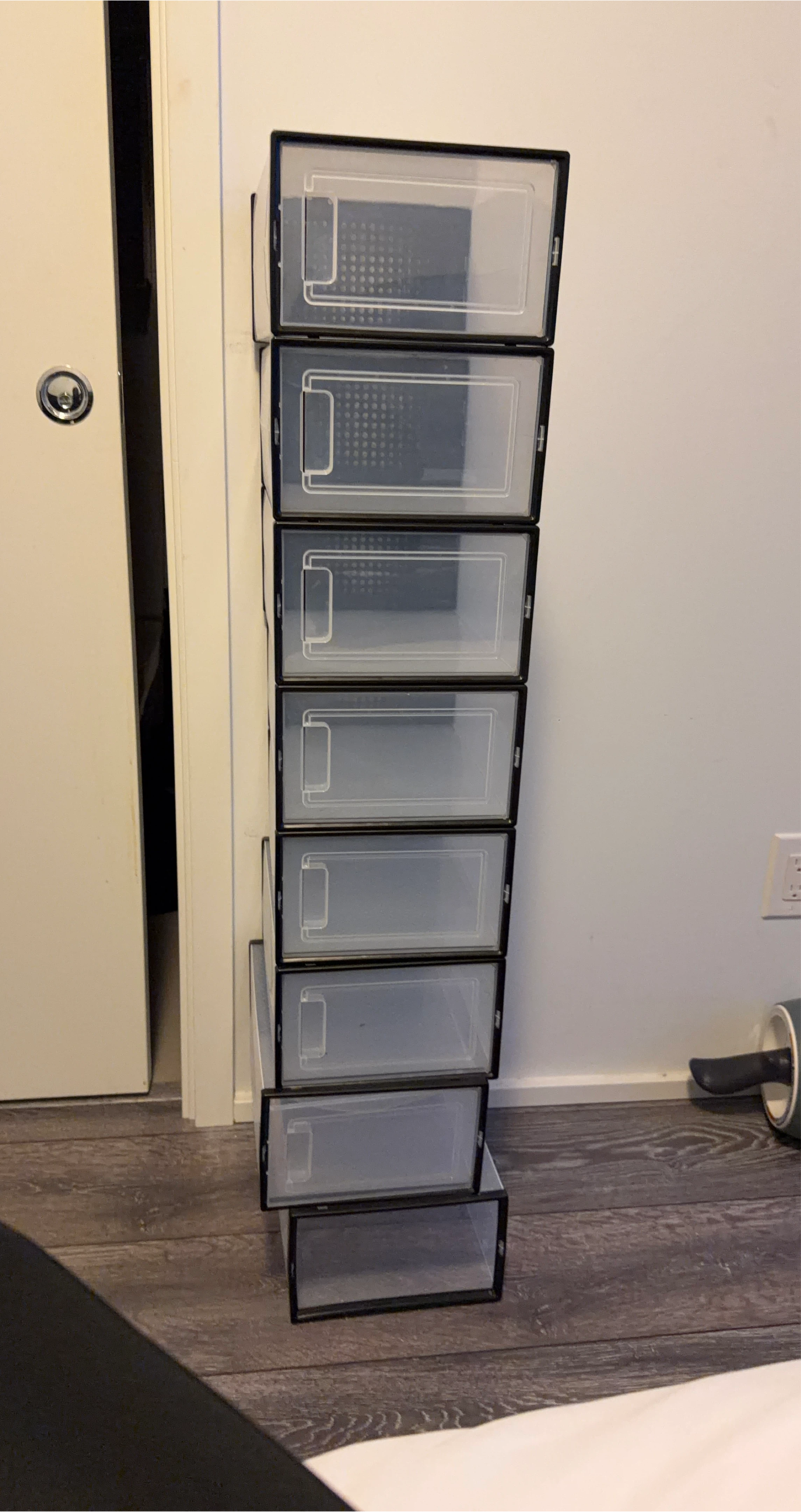Stackable Shoe Storage Boxes - Set of 8