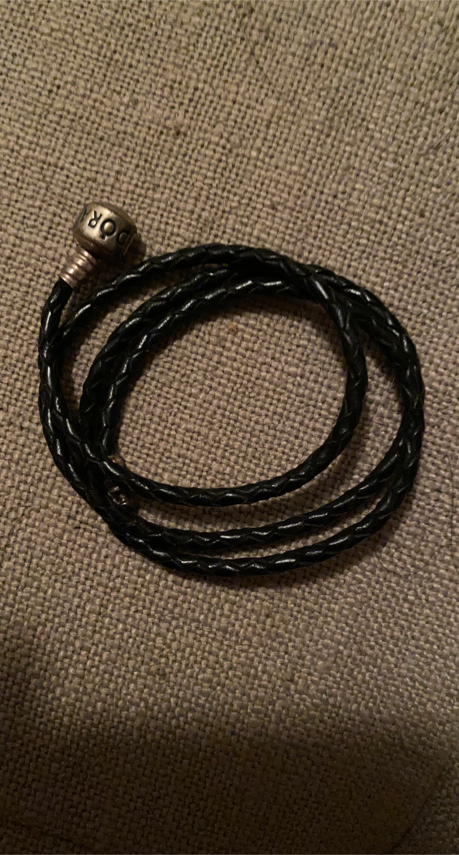 Pandora Double Leather Bracelet - Black