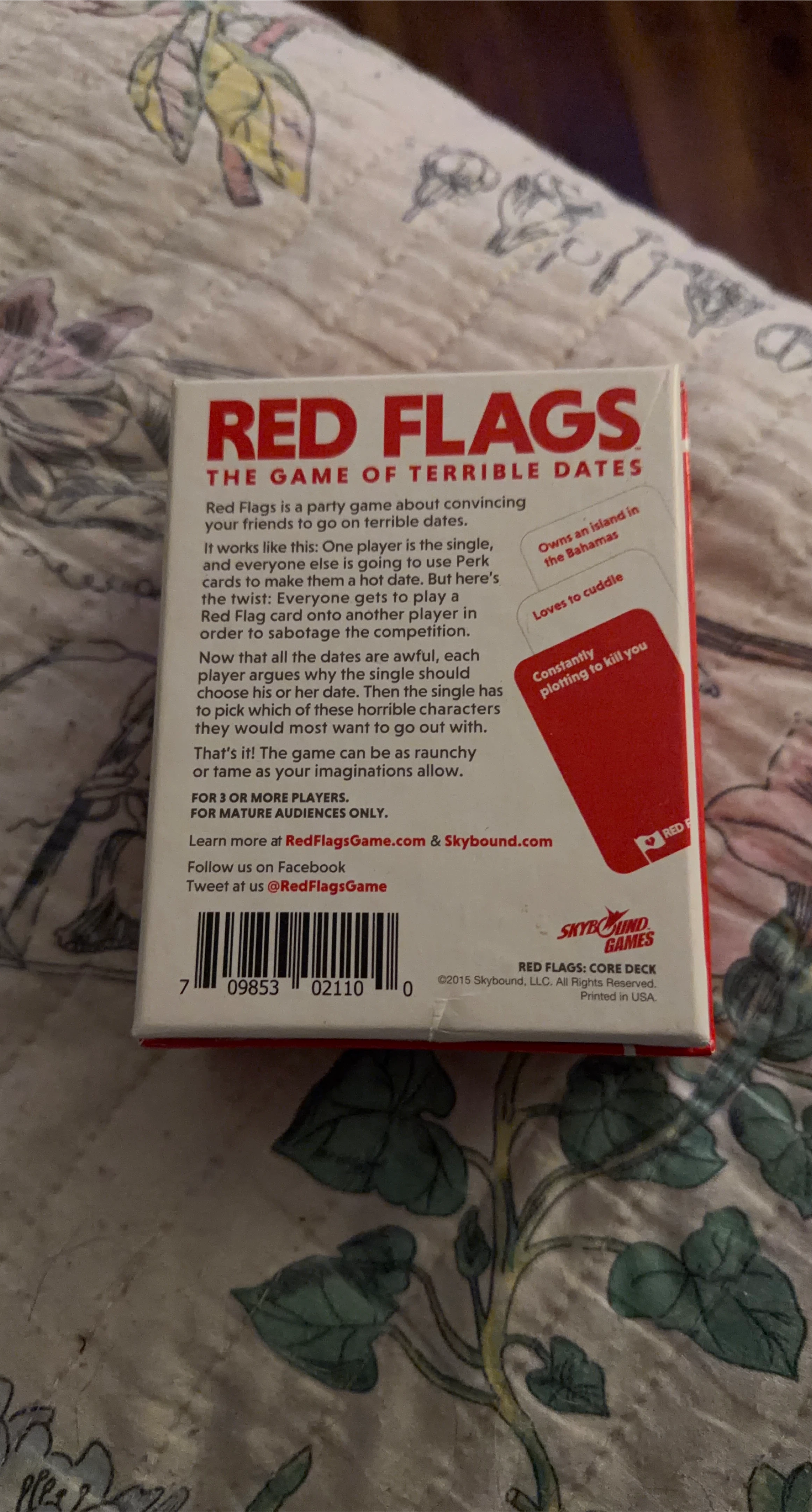Red Flags: The Game of Terrible Dates Card Game