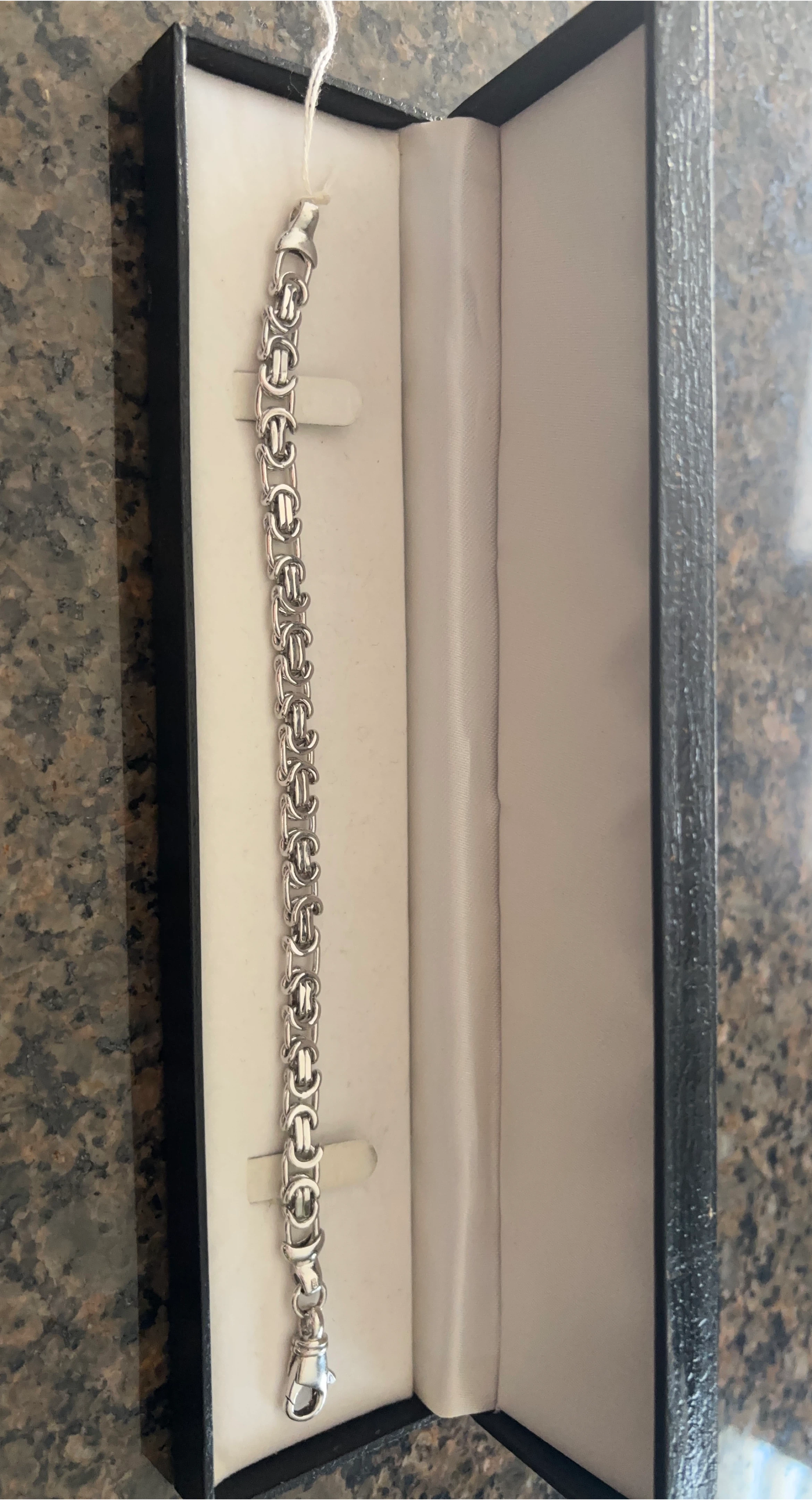 Sterling Silver women Chanel style  Chain Bracelet