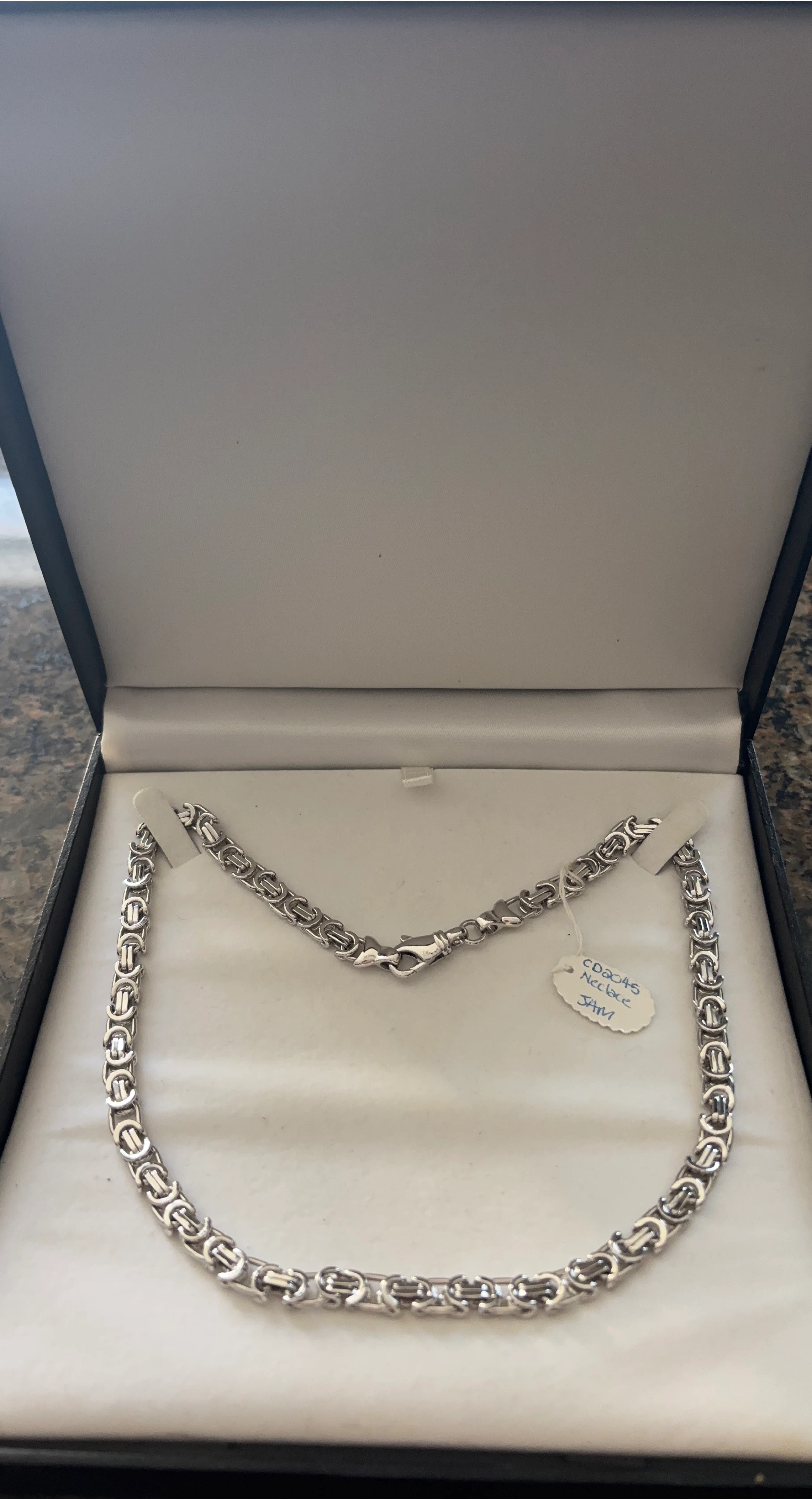 New Silver Chanel Style Necklace in Box