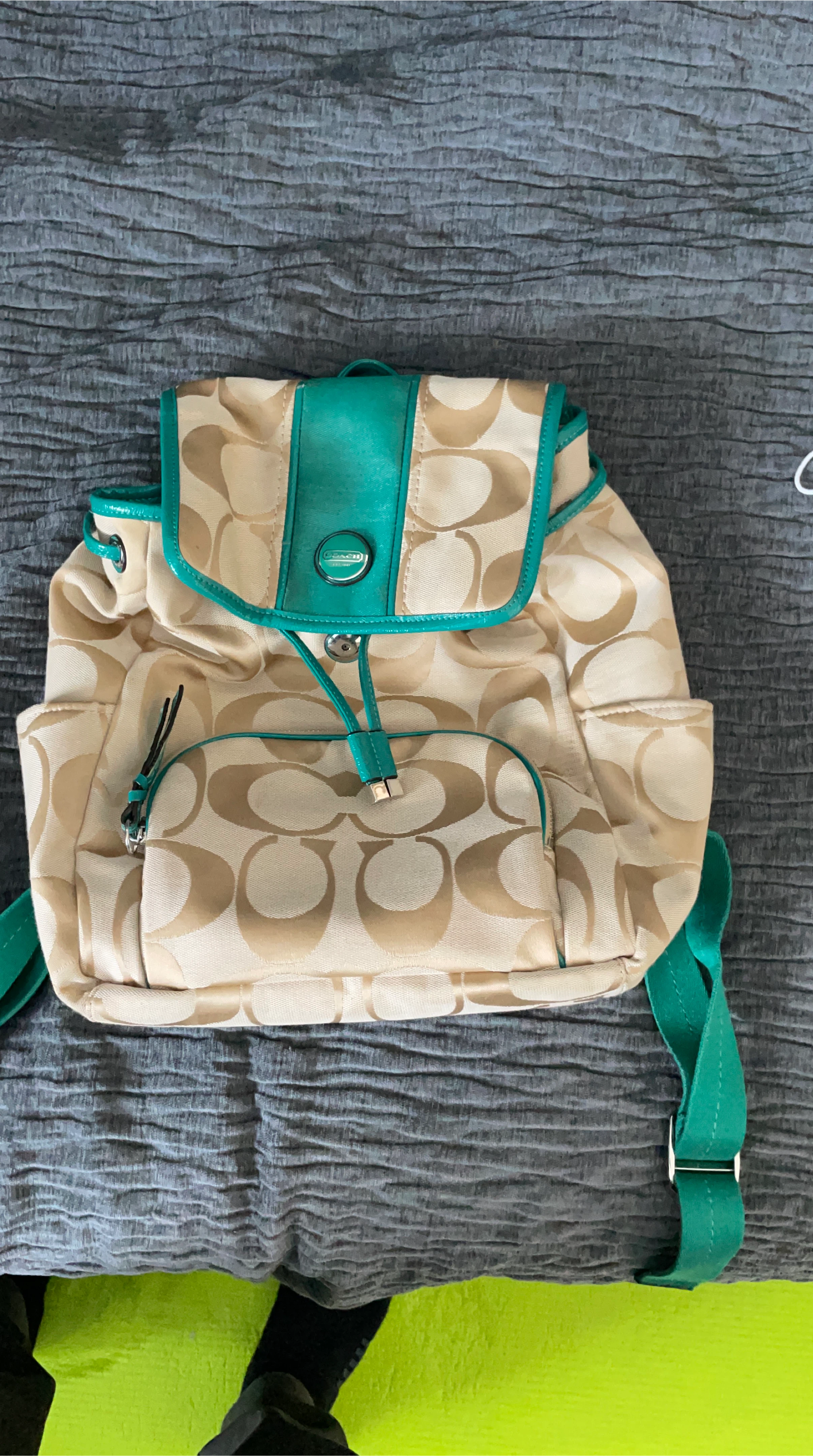 Coach Canvas Signature Backpack