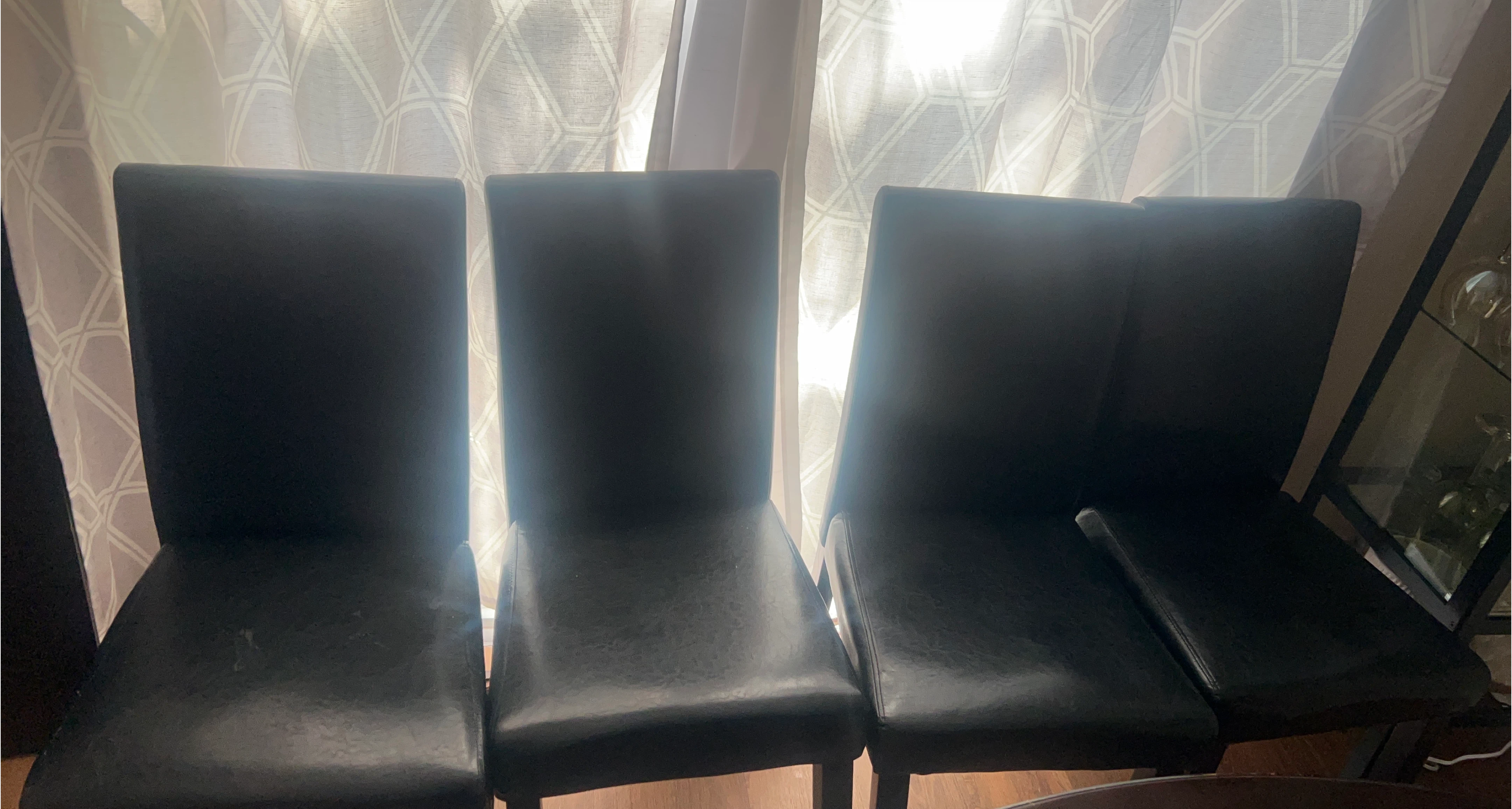 Set of 4 Black Dining Chairs
