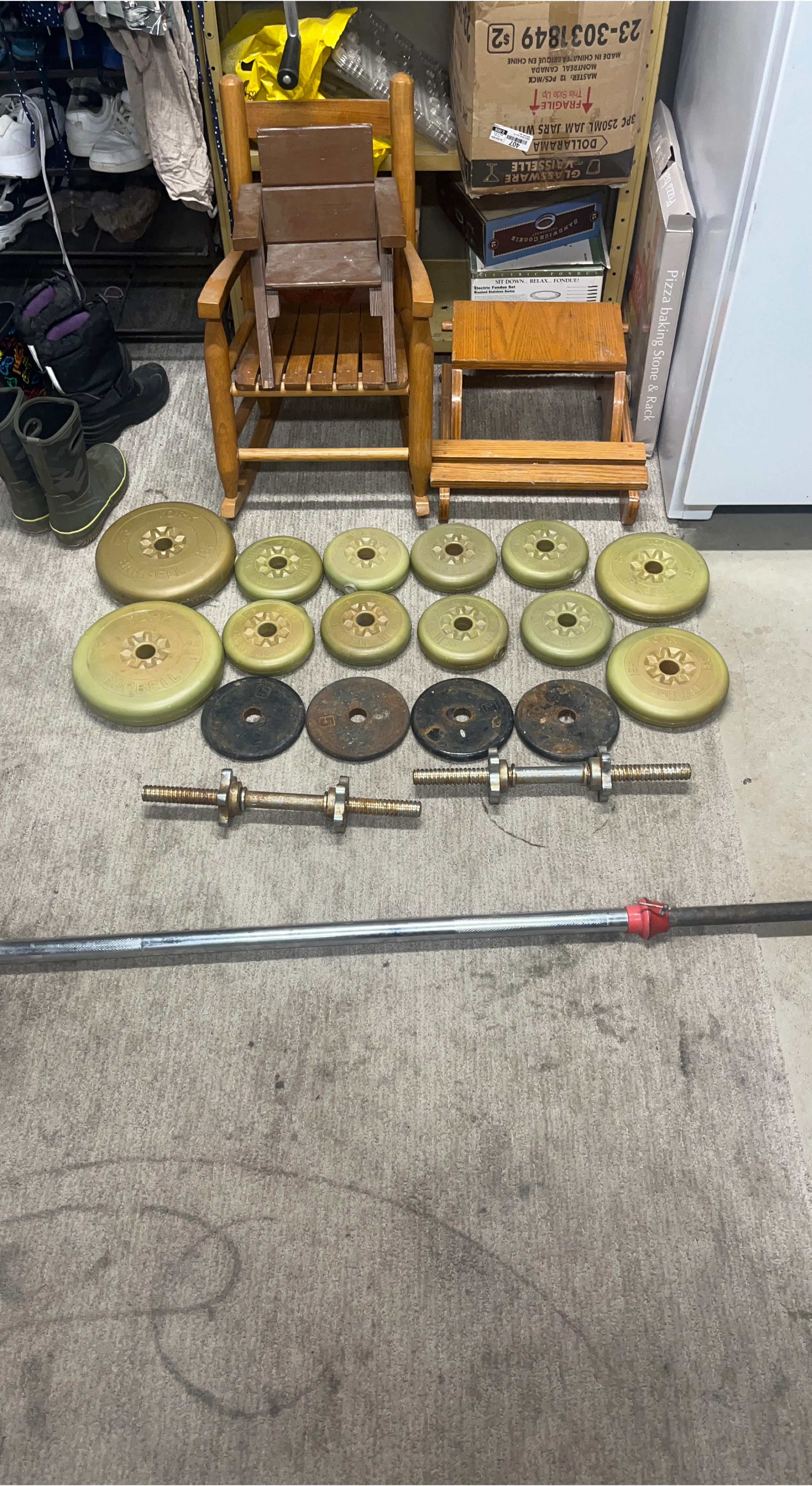 York Barbell Weight Plates and Dumbbells NEED GONE