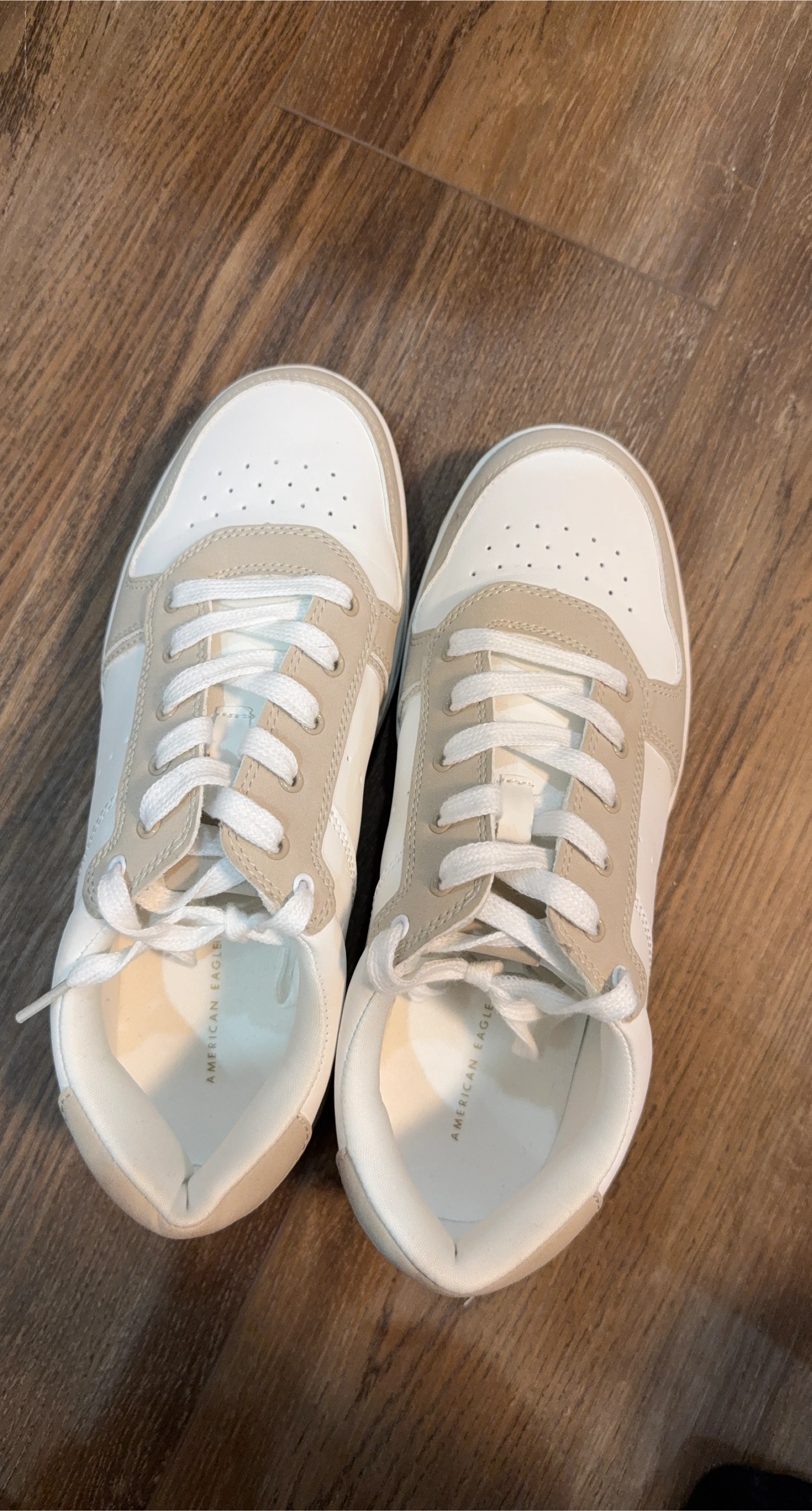 Moving sale- American Eagle White & Beige Sneakers