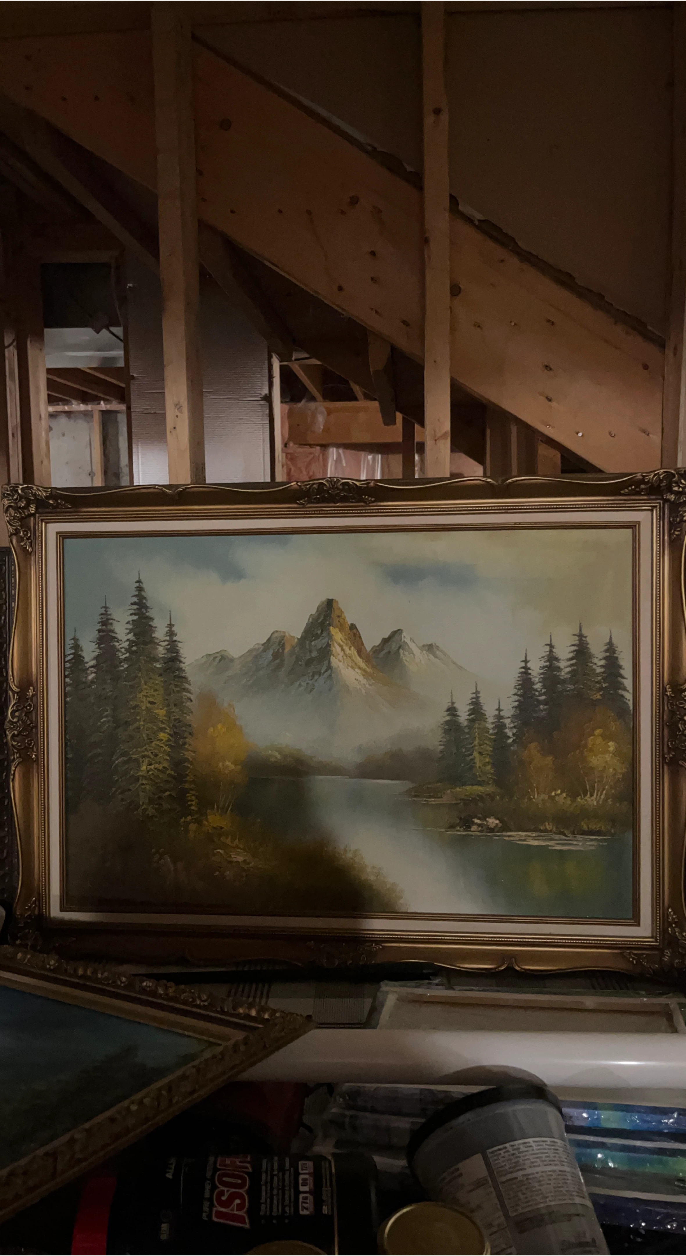 Framed Landscape Oil Painting