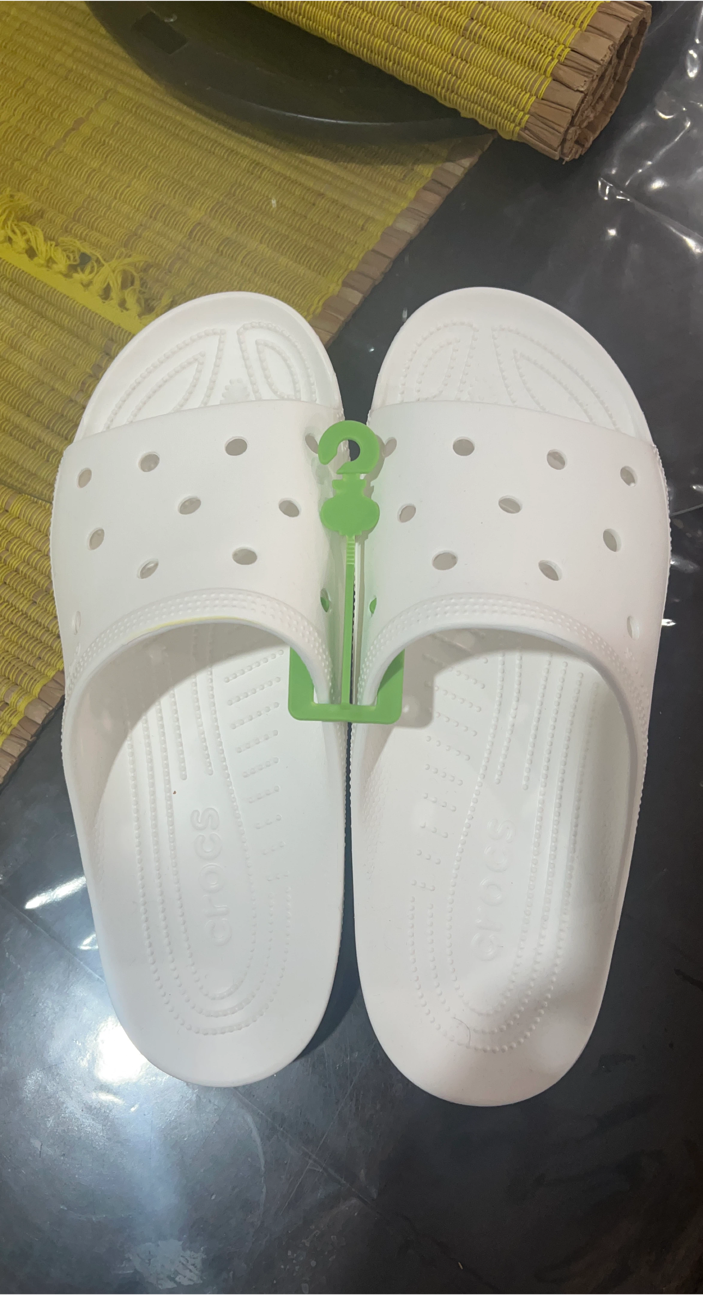 Crocs Slides - White - Size M 13