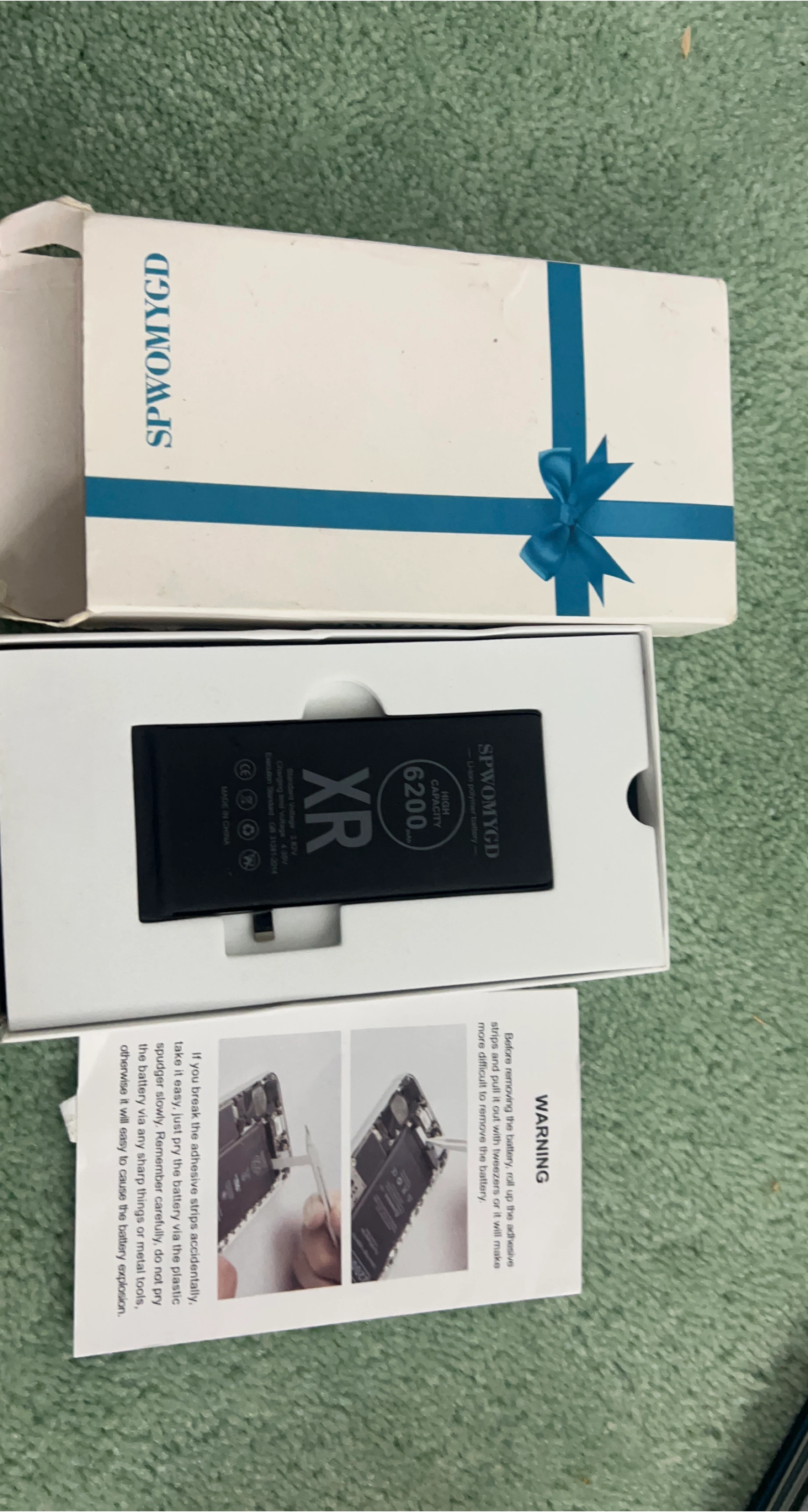 SPWOMYGD High Capacity 6200mAh Battery for iPhone XR