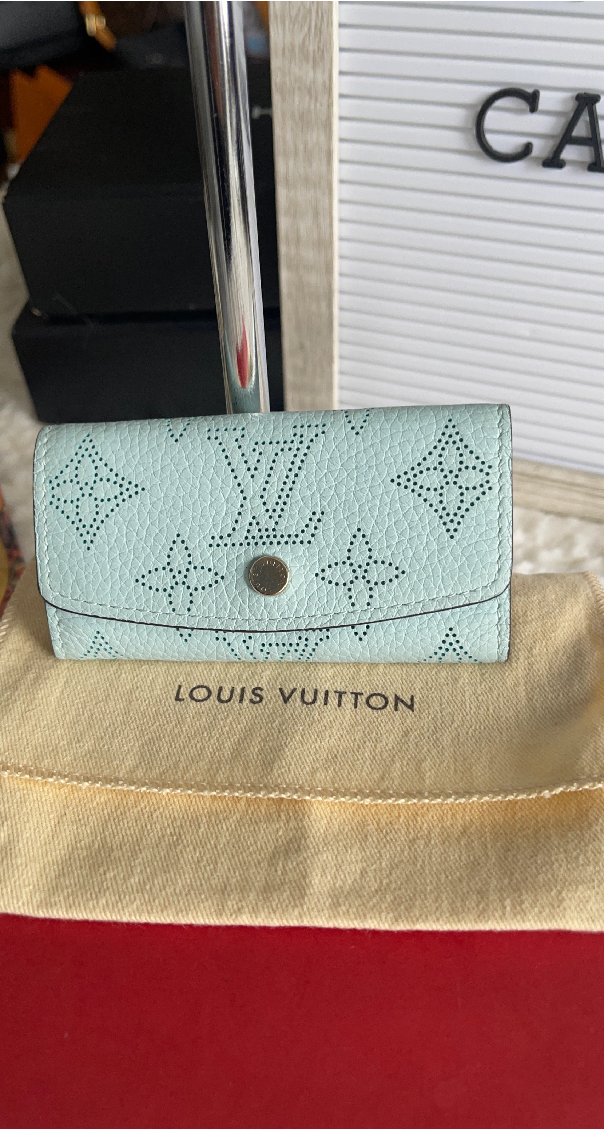Louis Vuitton Key Holder Pouch - Mahina Light Blue