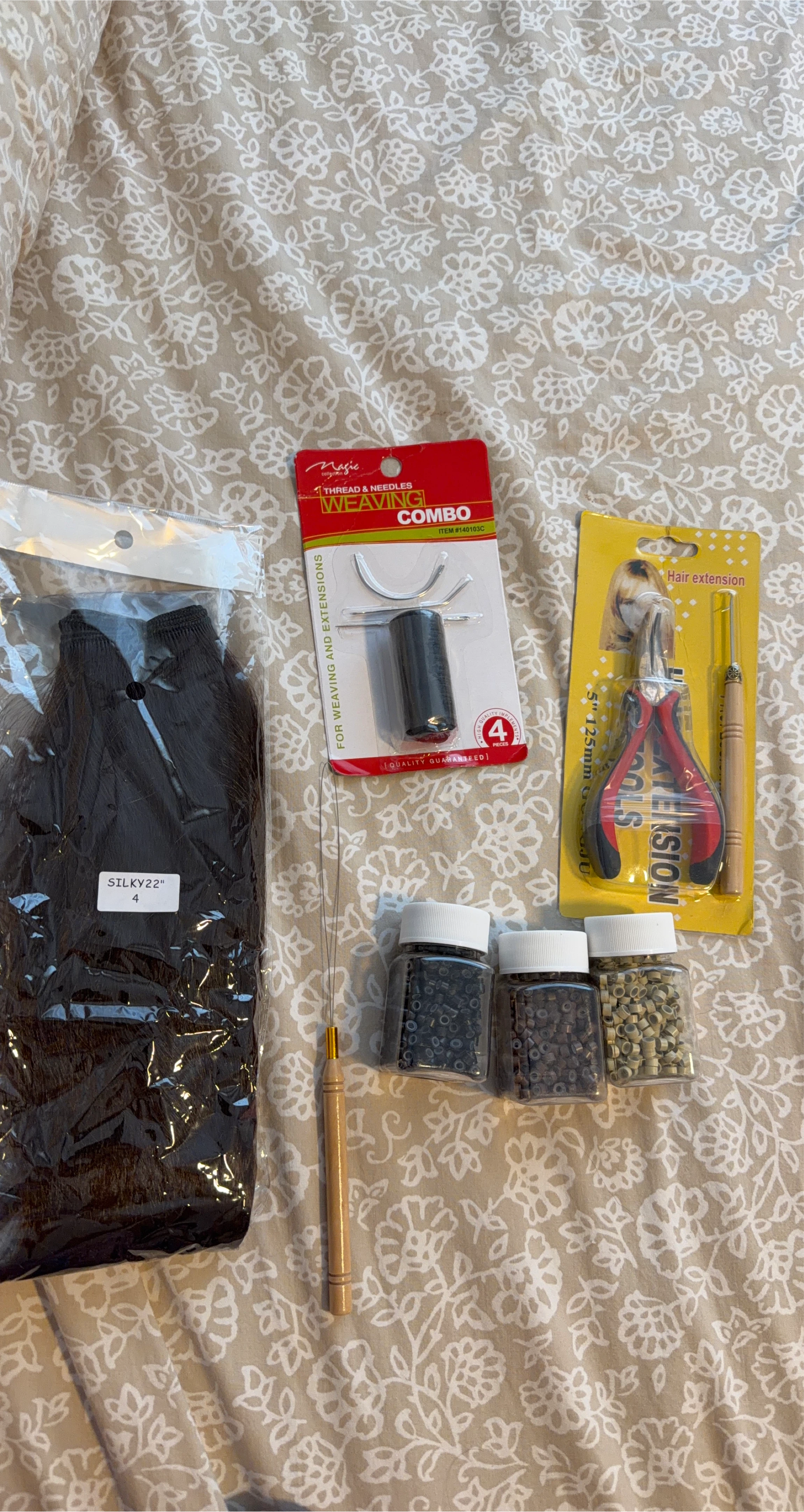 Hair Extension Weaving Kit with 22" Hair