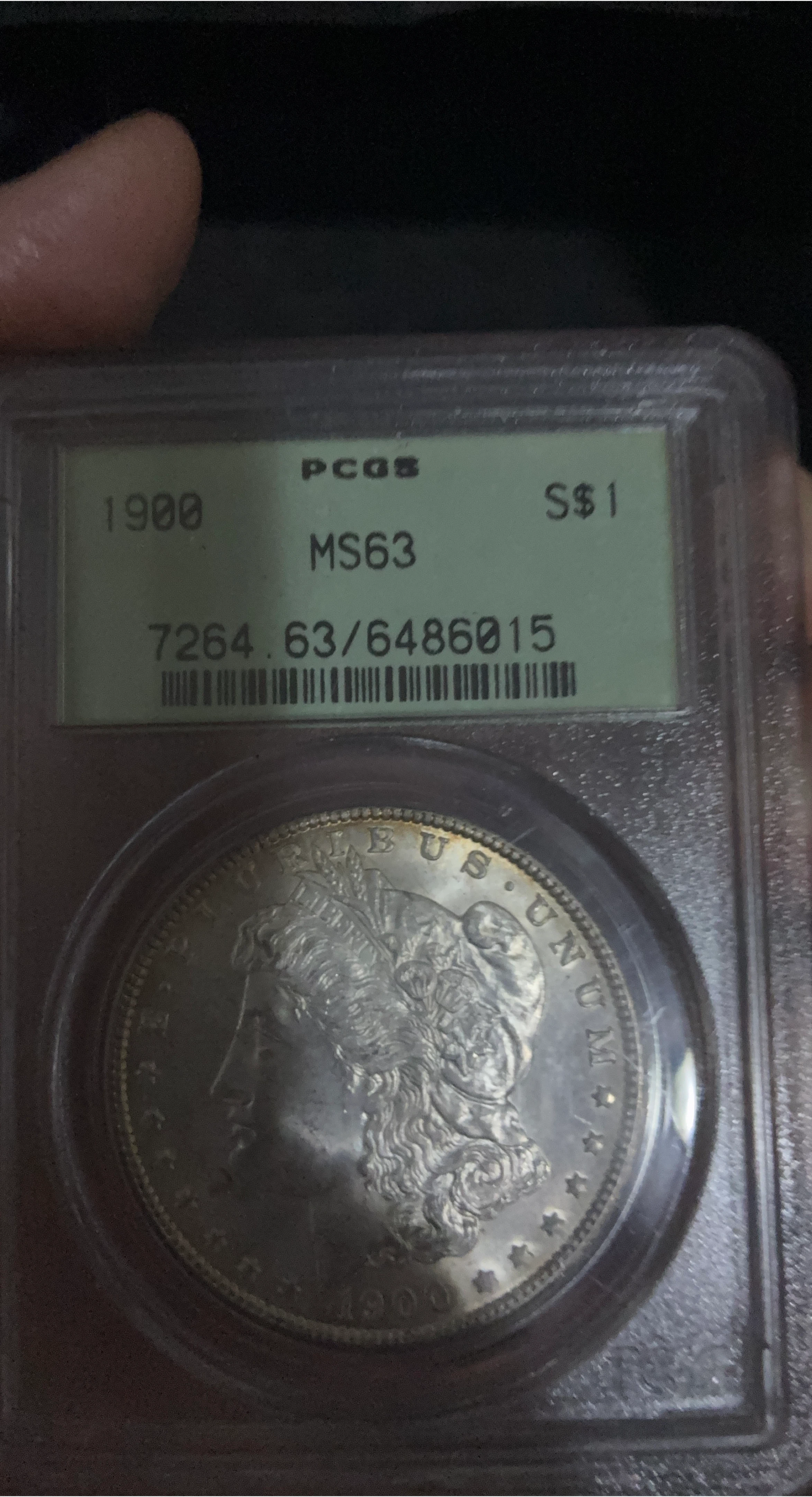 1900 Morgan Silver Dollar MS63 PCGS Graded Coin