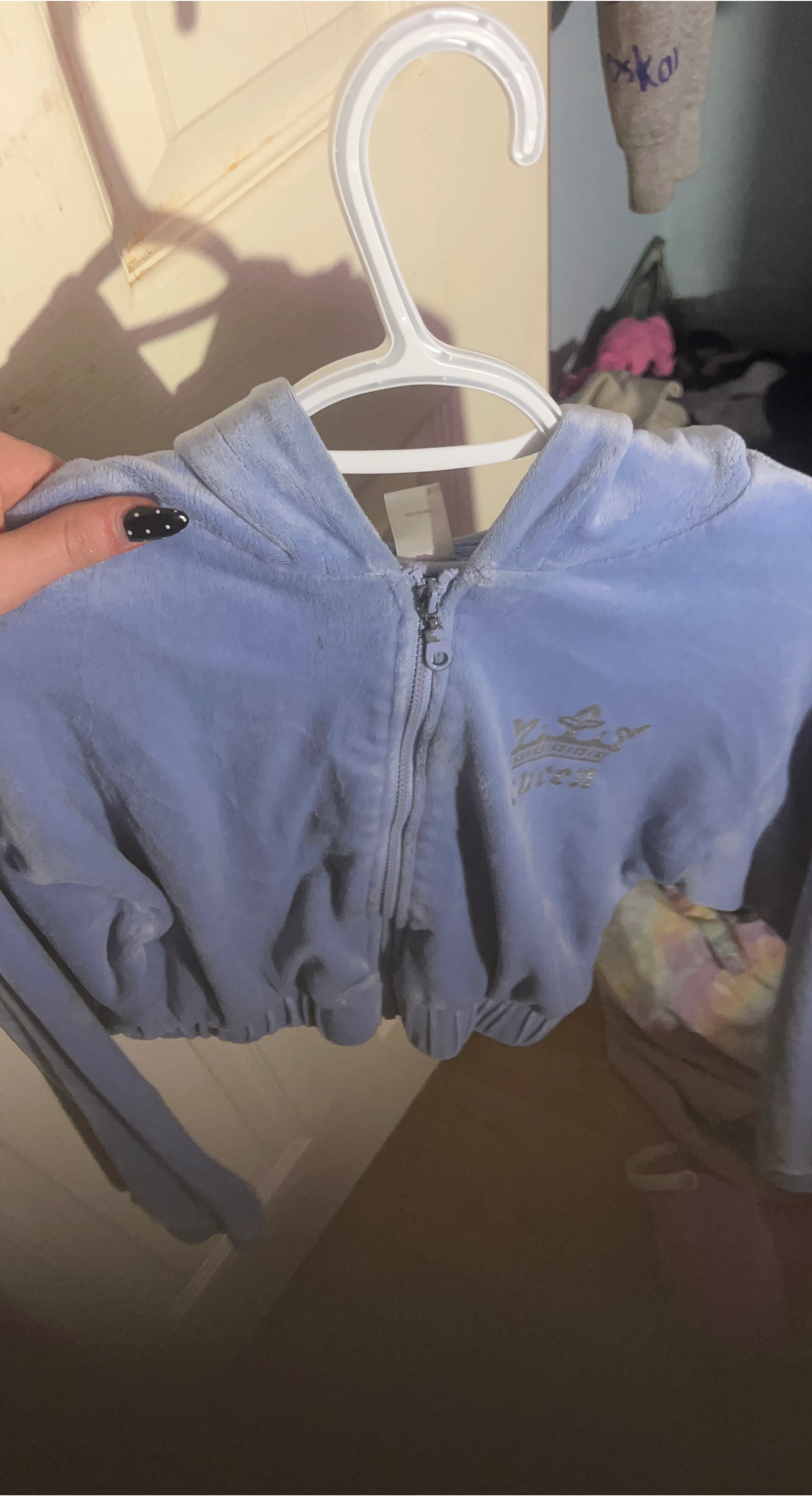Juicy Couture Velour Zip-Up Hoodie