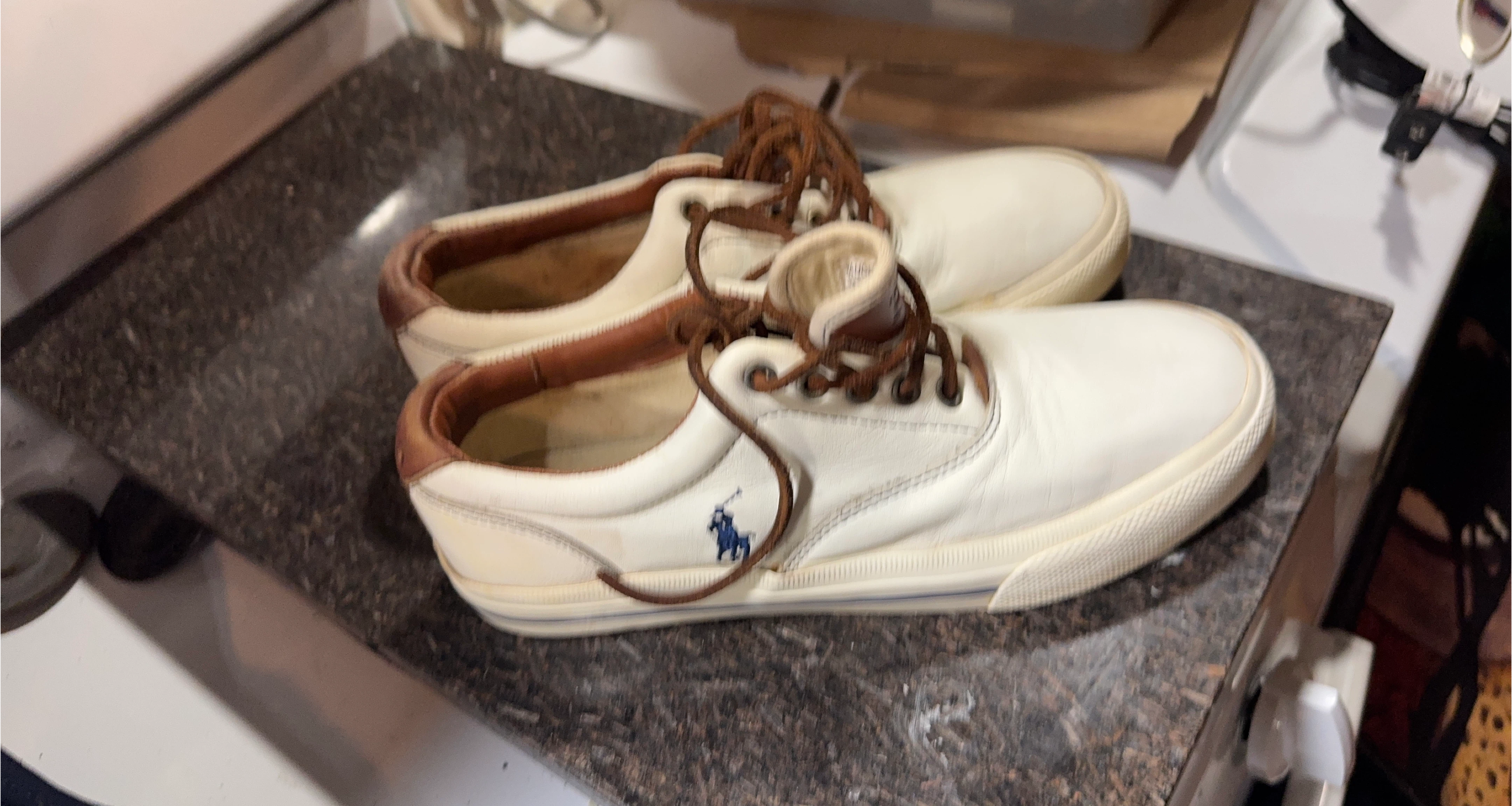 Polo by Ralph Lauren White Leather Sneakers